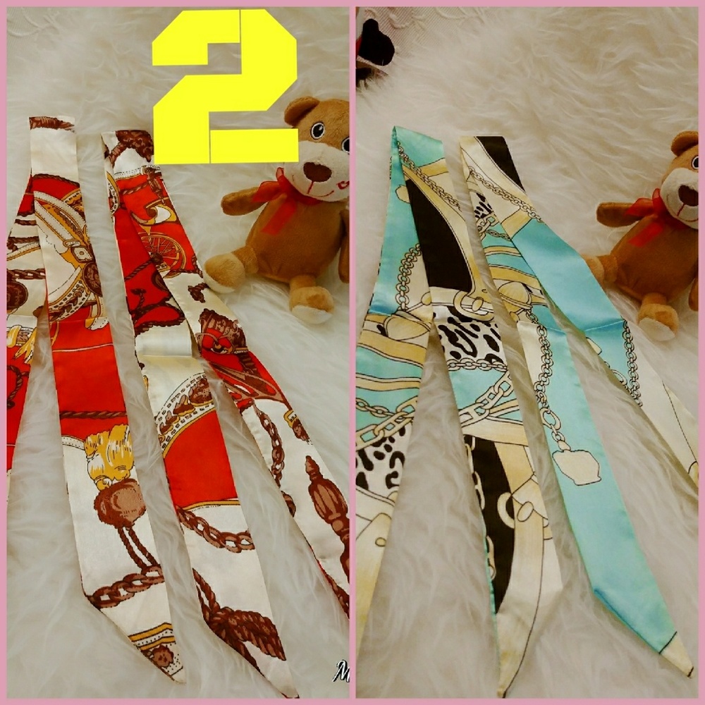 🎄twilly scarf fasion for bag 4 pieces for 18$🎀👜